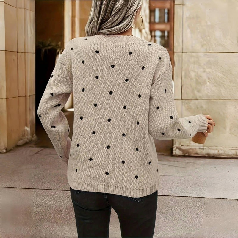 Noella | Polka Dot Knit Sweater