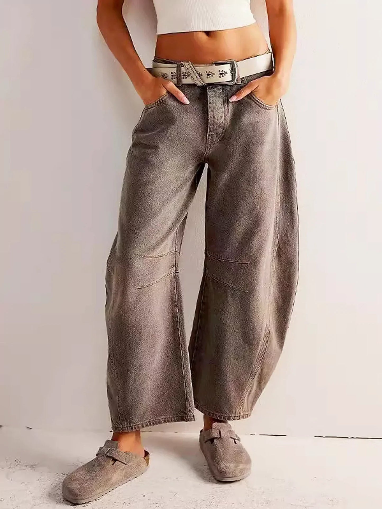Lianne | Leopard-Patterned Barrel Jeans