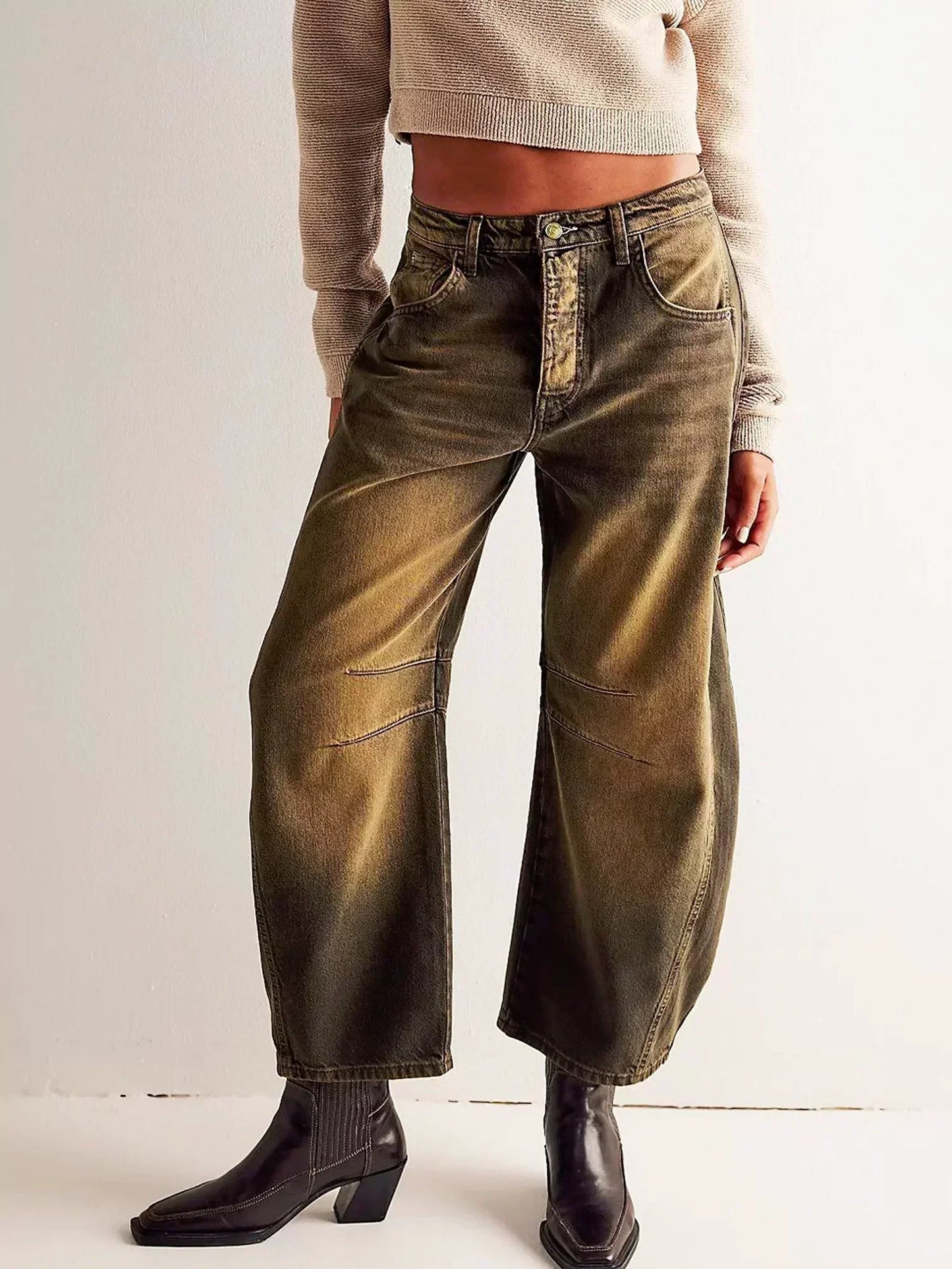 Lianne | Leopard-Patterned Barrel Jeans