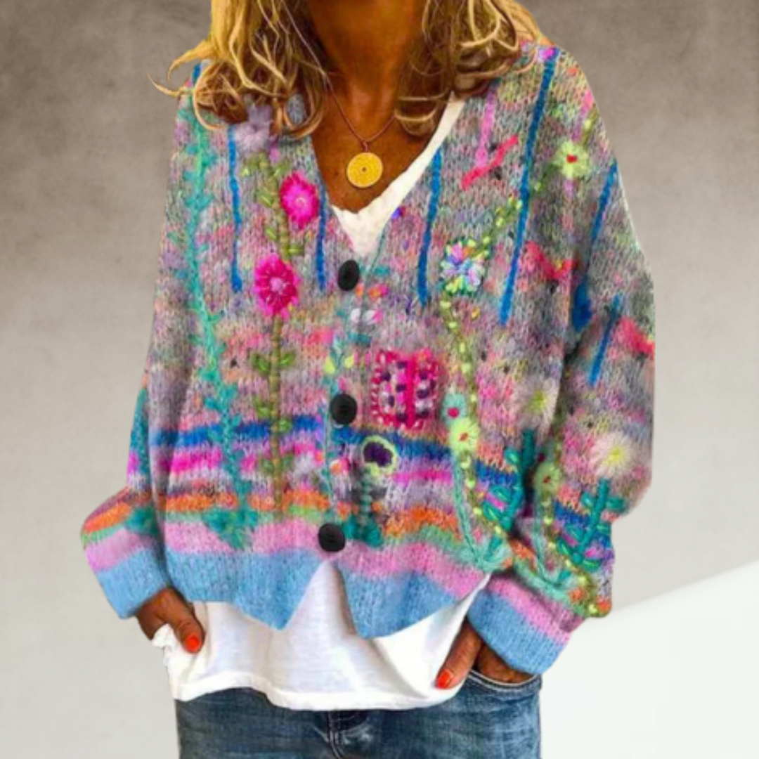 Valerie | Elegant Floral Cardigan