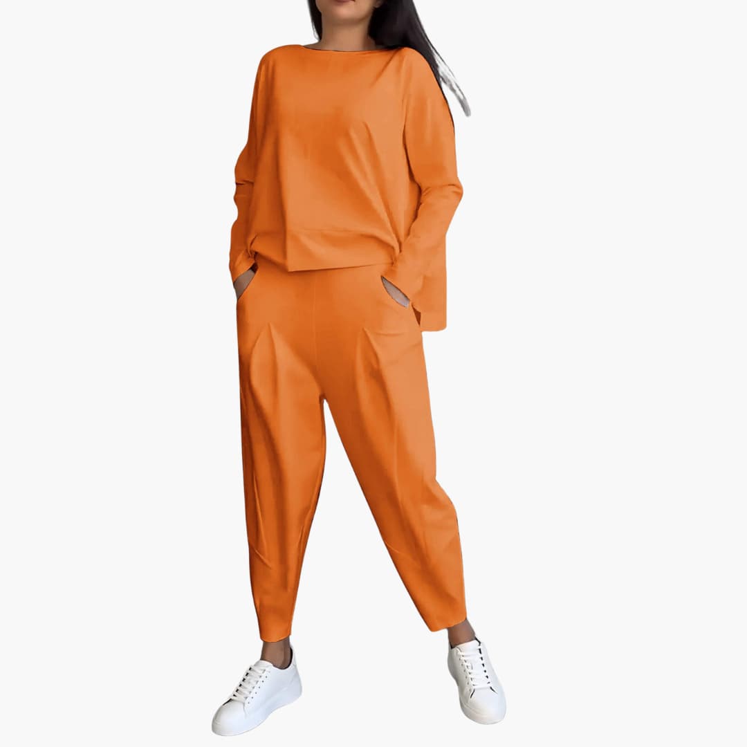 Thea | Two-Piece Round Neck Outfit