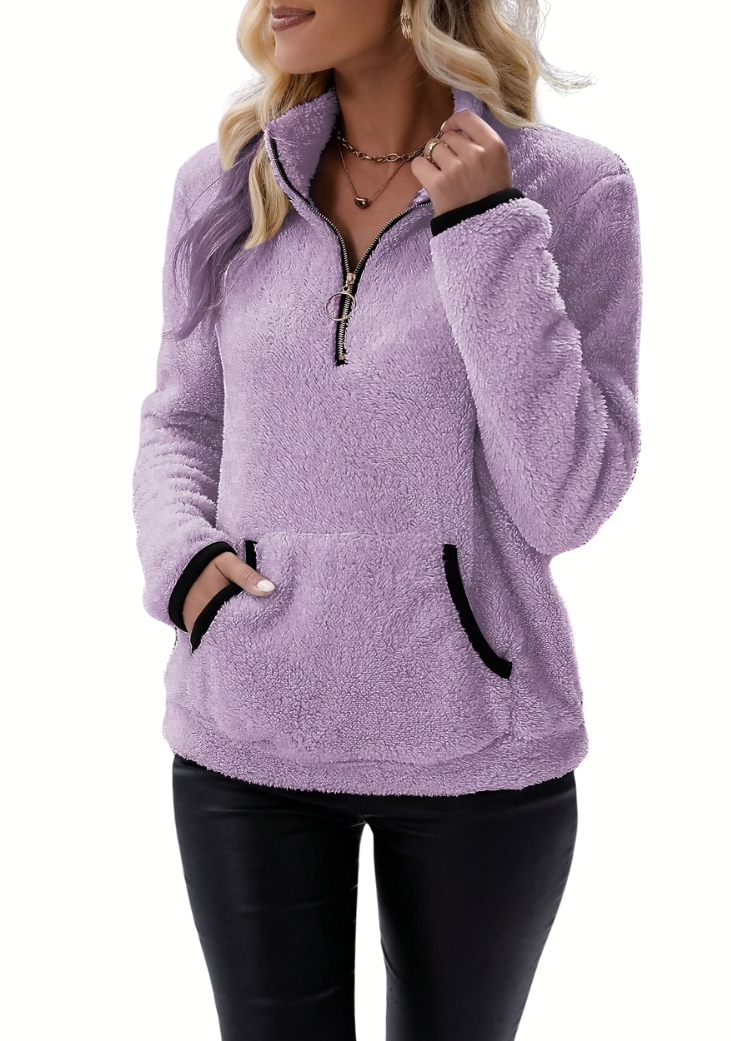 Rosely | Cozy Half-Zip Borg Fleece Pullover