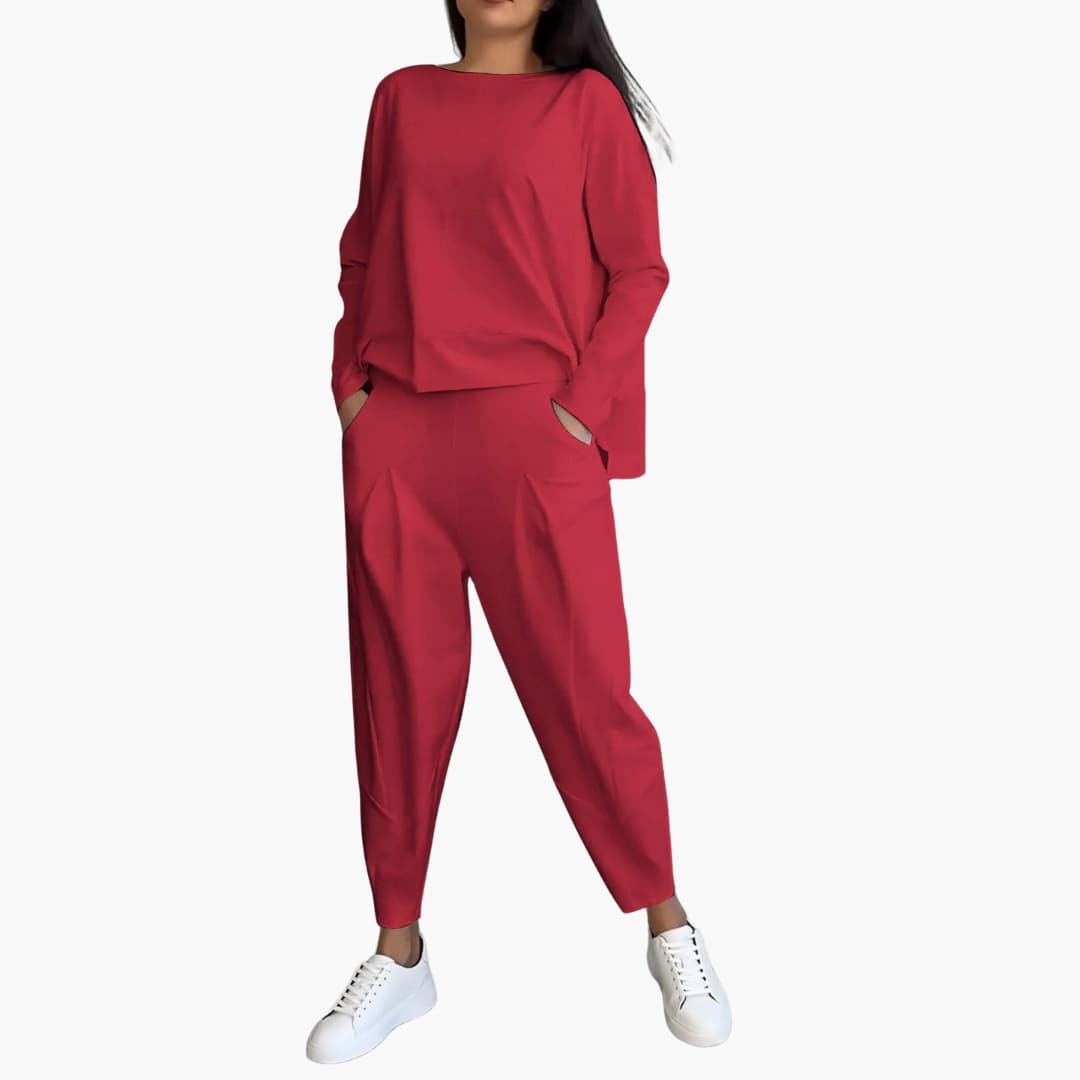 Thea | Two-Piece Round Neck Outfit
