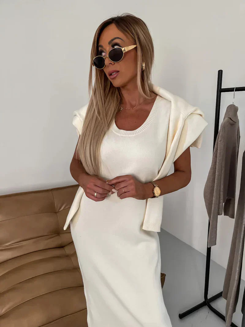 Therese | Chic dress paired with matching turtleneck