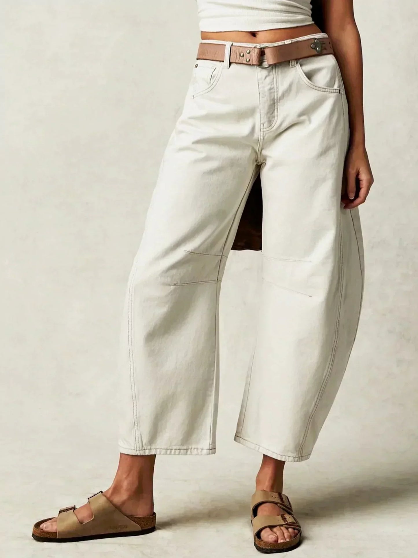 Lianne | Leopard-Patterned Barrel Jeans