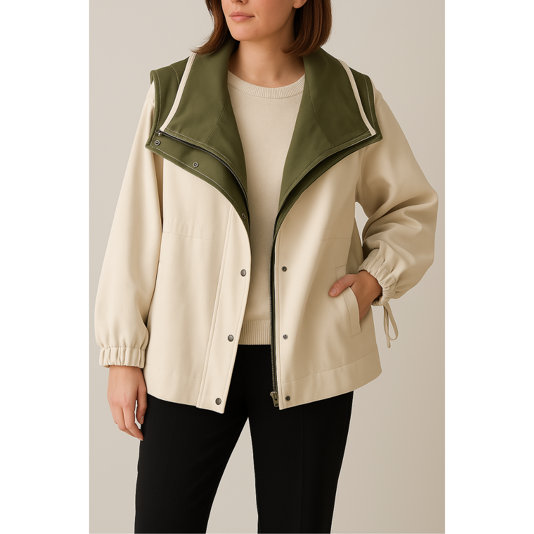 Clemence | Stylish Hooded Windbreaker Jacket