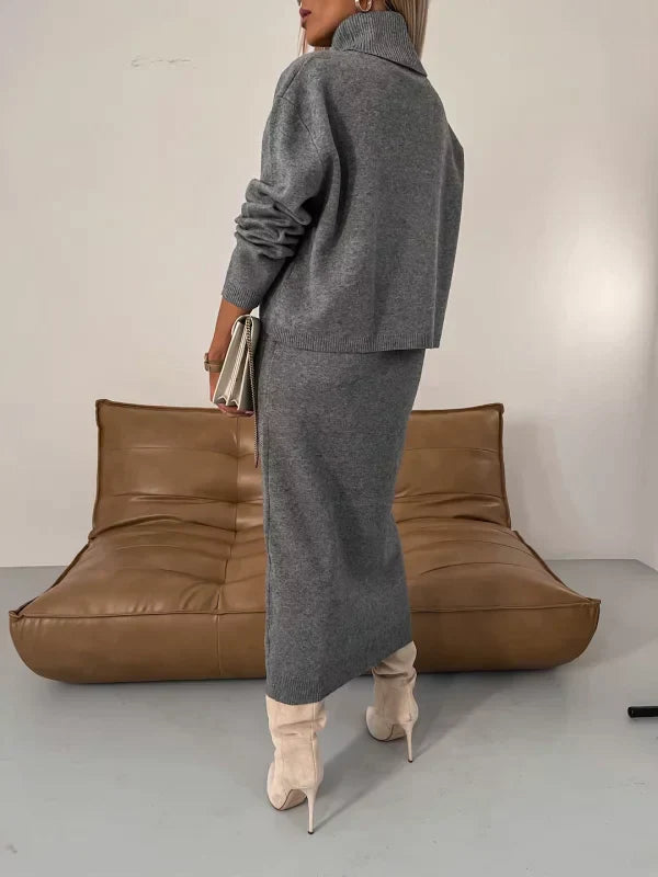 Therese | Chic dress paired with matching turtleneck