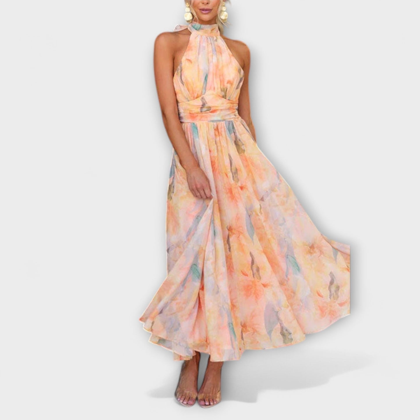 Ofelia | Maxi Dress in Watercolor Print