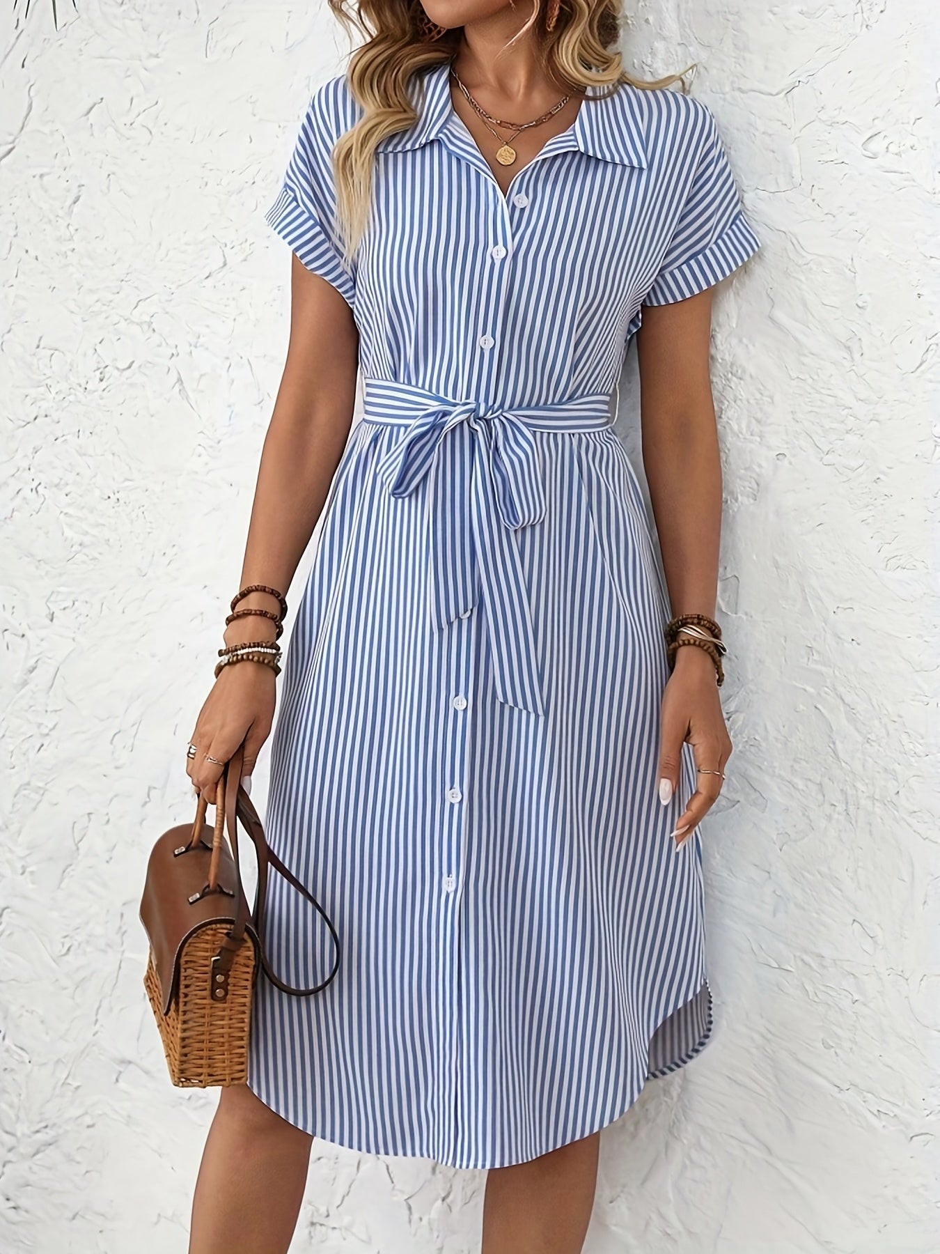 Delphine | Chic Striped Dress