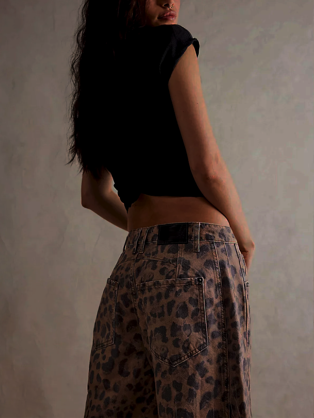 Lianne | Leopard-Patterned Barrel Jeans
