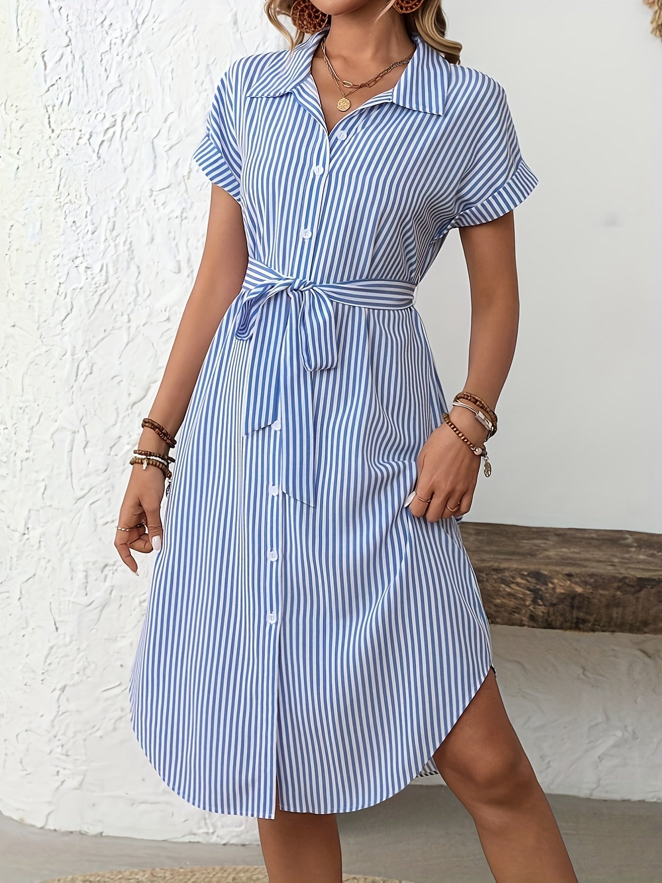 Delphine | Chic Striped Dress