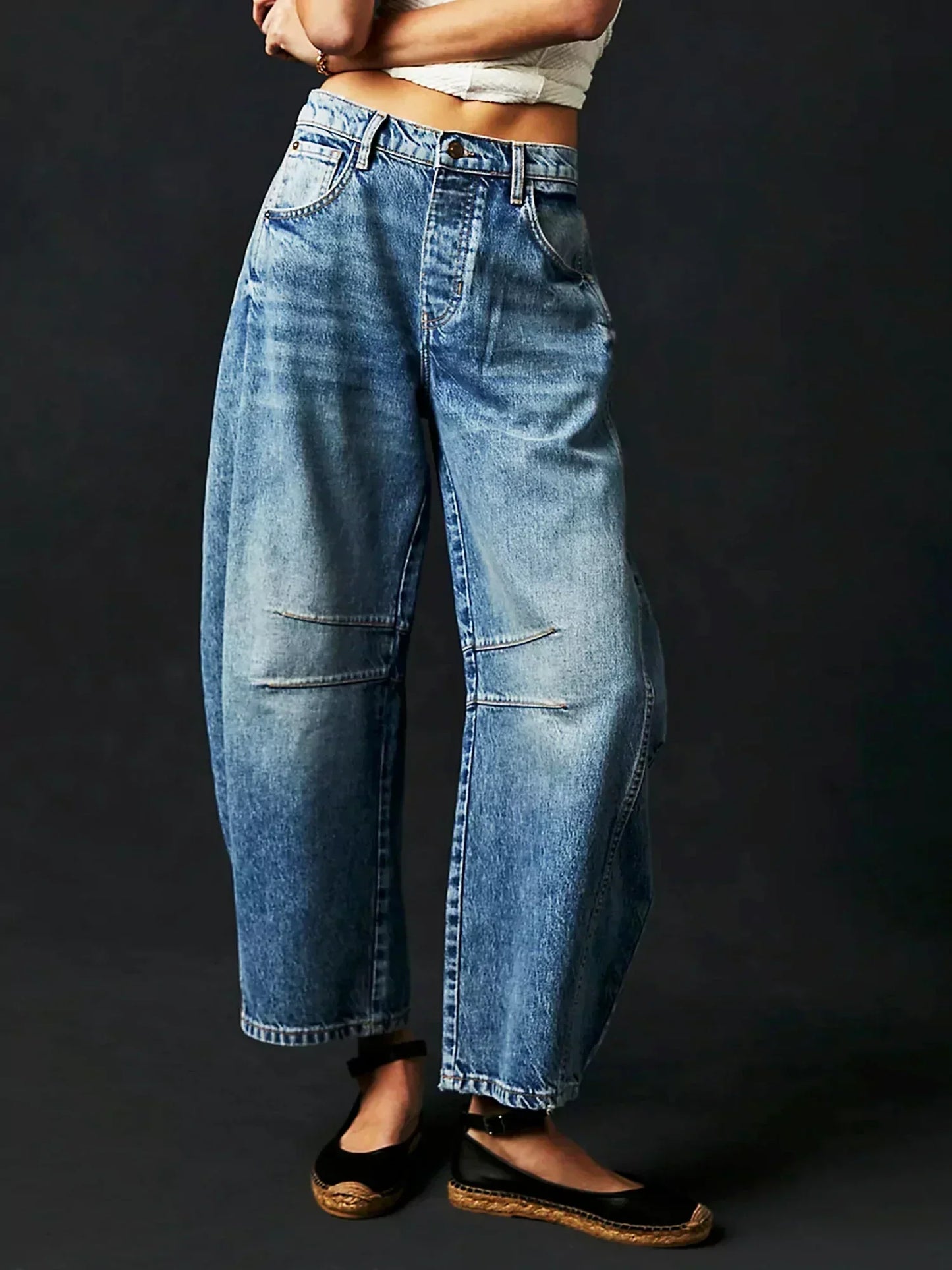 Lianne | Leopard-Patterned Barrel Jeans