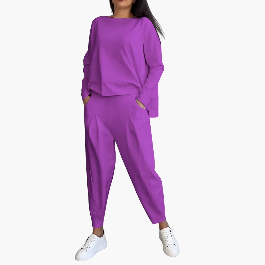 Thea | Two-Piece Round Neck Outfit