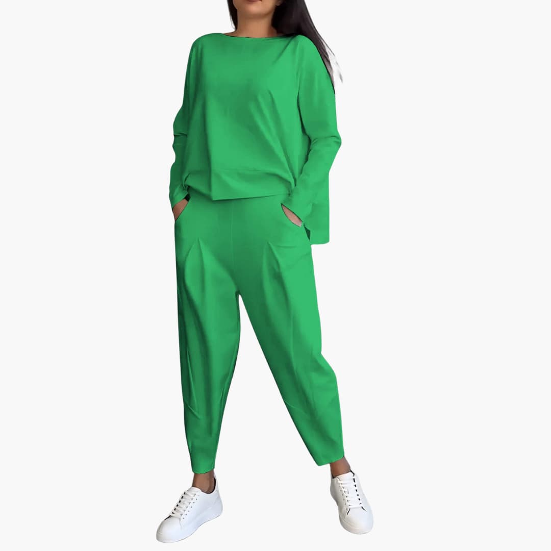 Thea | Two-Piece Round Neck Outfit