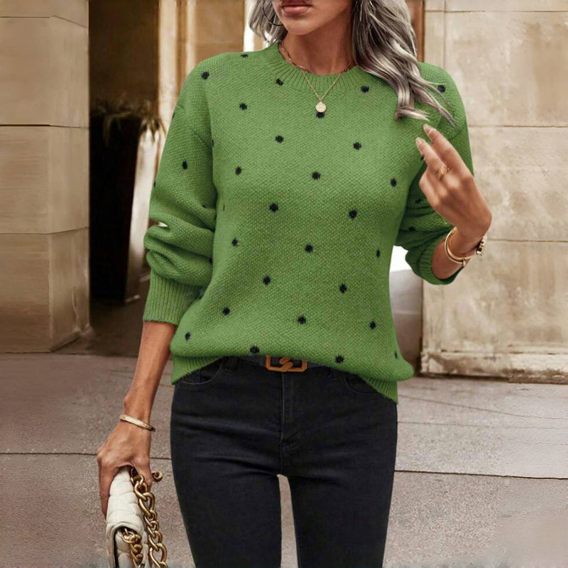 Noella | Polka Dot Knit Sweater