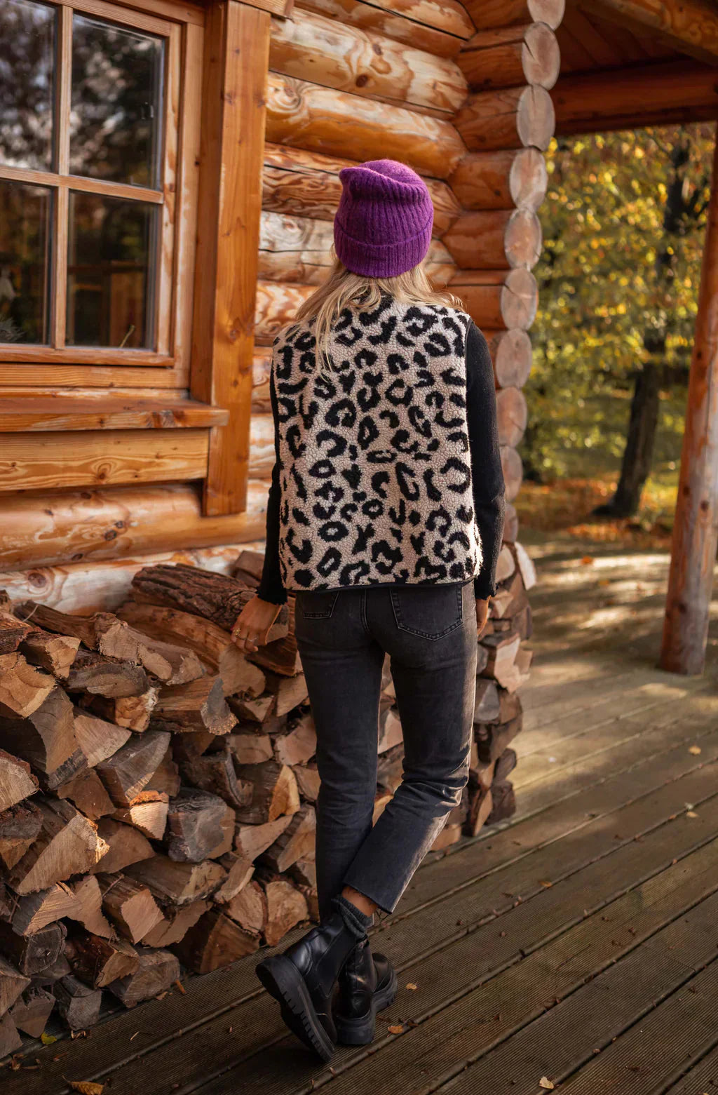 Leana Leopard Print Vest