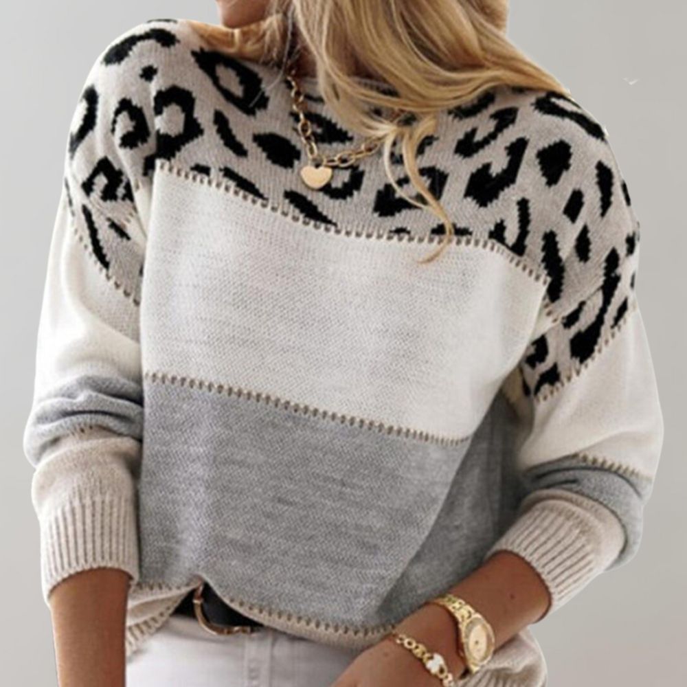 Elvira | Casual Leopard Print Sweater