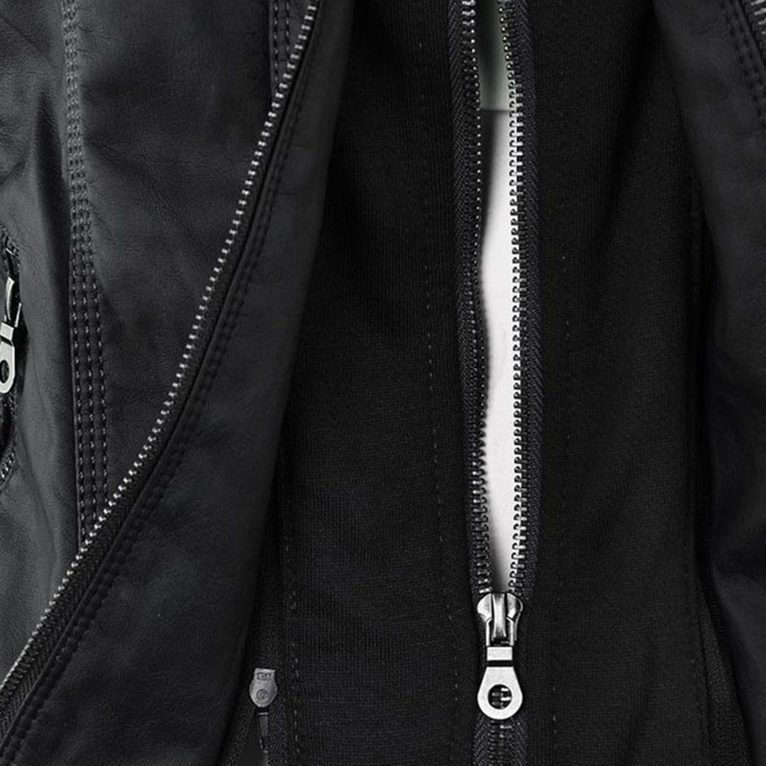 Odessa | Hooded Waterproof Leather Jacket