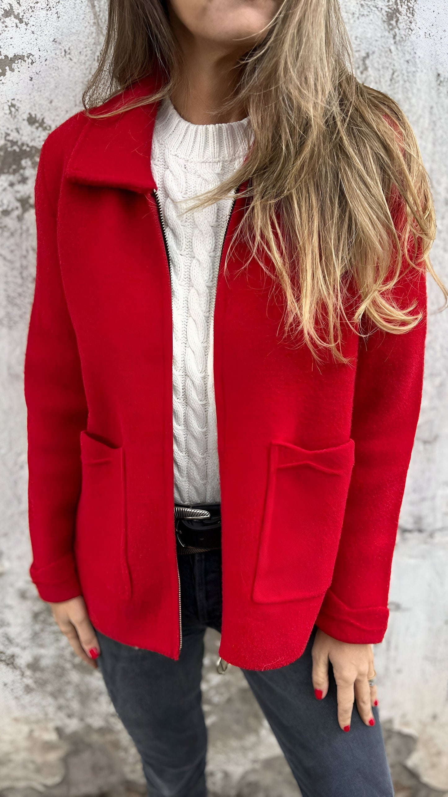 Fulvia | Chic Zippered Lapel Jacket