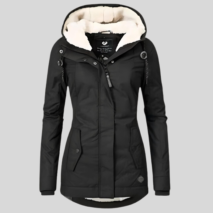 Alienor | Waterproof Hooded Long Jacket with Lining