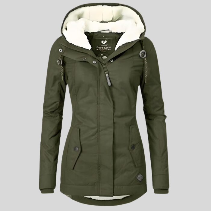 Alienor | Waterproof Hooded Long Jacket with Lining