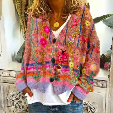 Valerie | Elegant Floral Cardigan