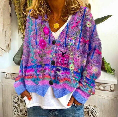 Valerie | Elegant Floral Cardigan