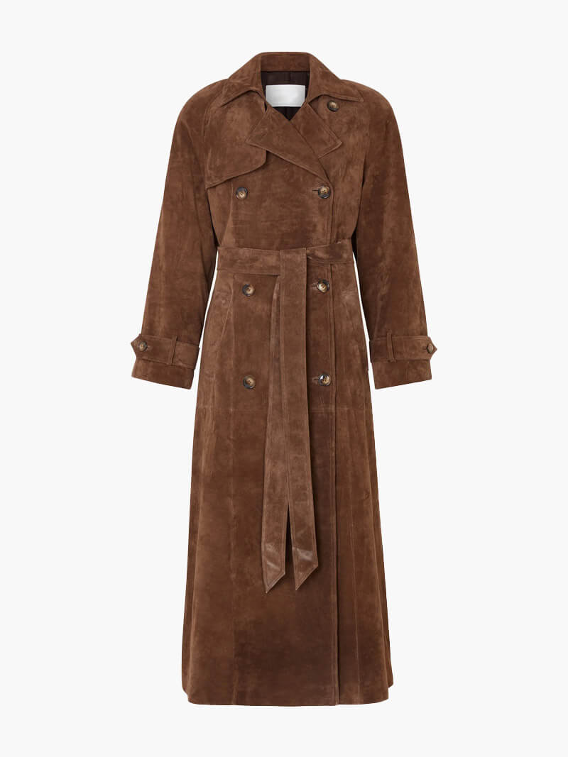 Molly | Luxe Suede Trench Coat
