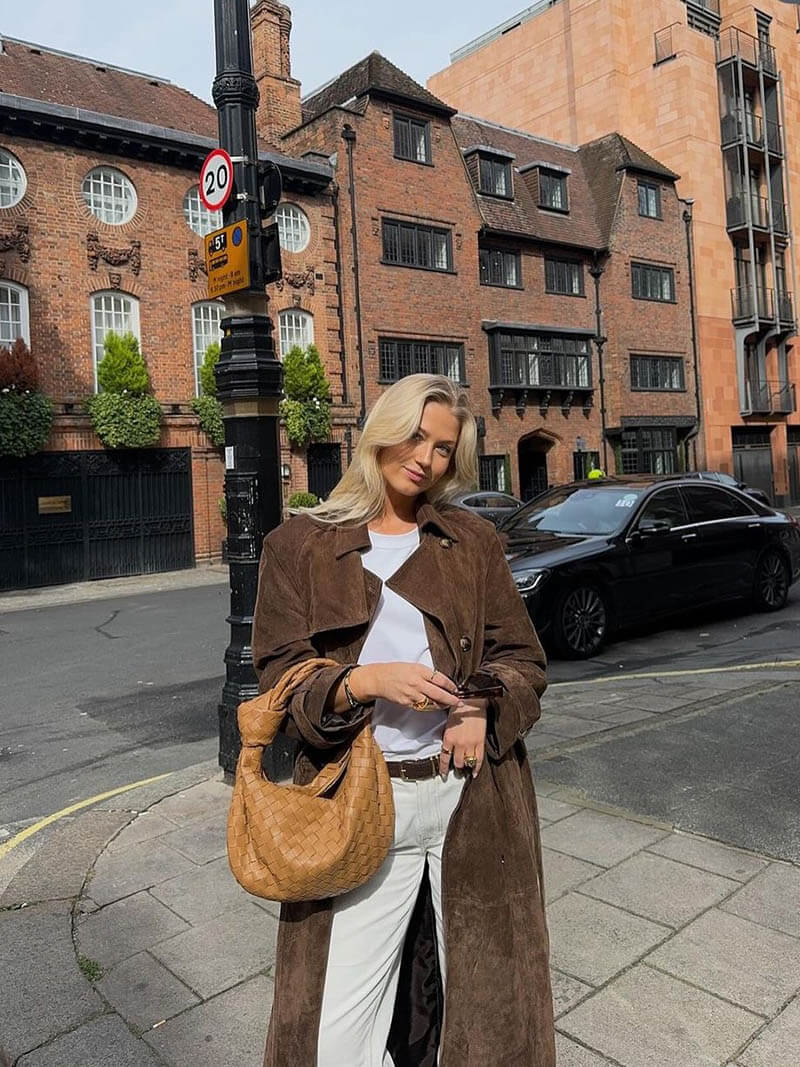 Molly | Luxe Suede Trench Coat