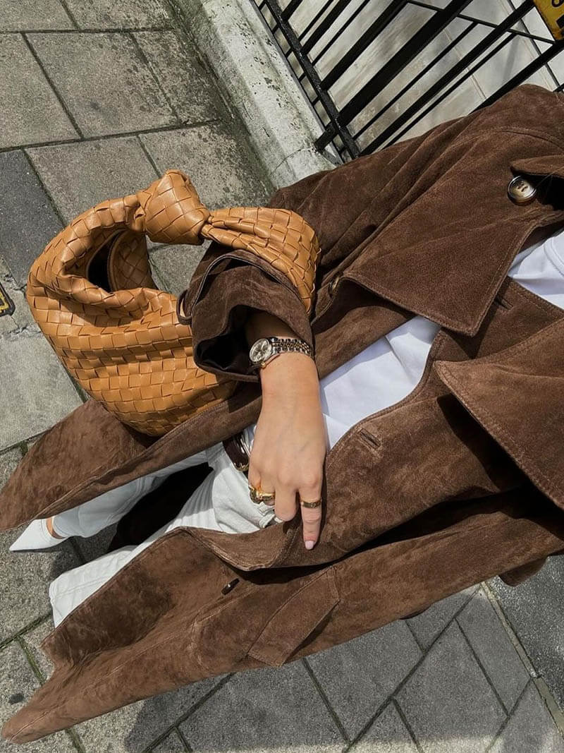 Molly | Luxe Suede Trench Coat