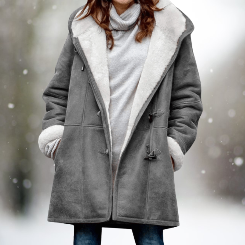 Deyse | Luxury Suede Fleece Hooded Jacket