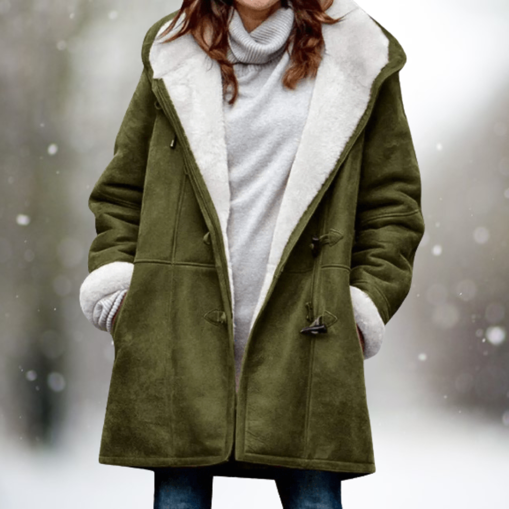 Deyse | Luxury Suede Fleece Hooded Jacket