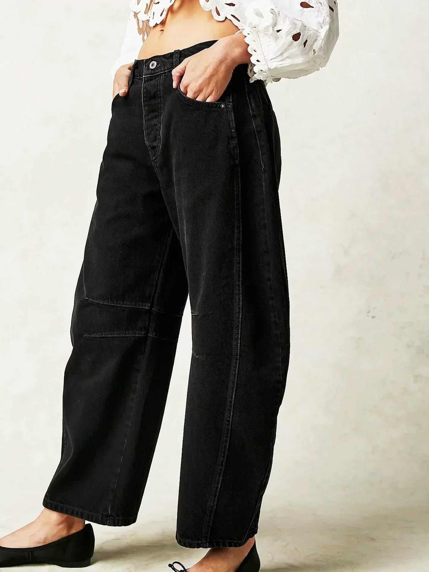 Lianne | Leopard-Patterned Barrel Jeans