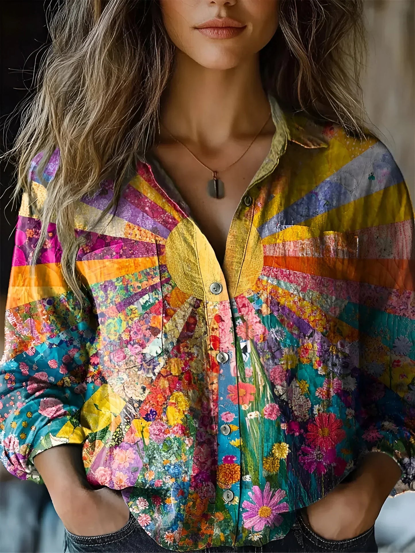 Tineke | Radiant Floral Sun Blouse