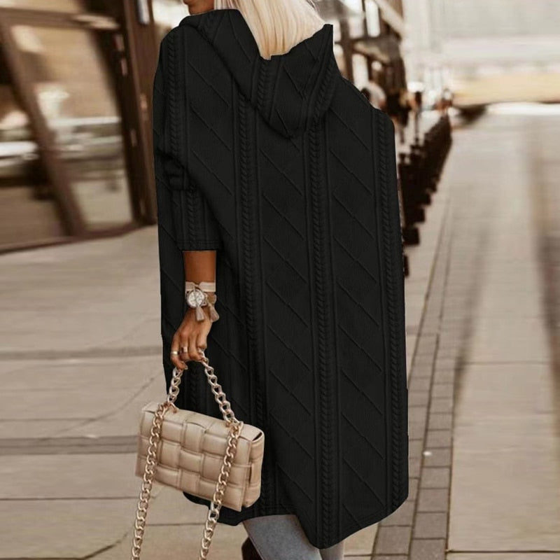 Johani | Long-Length Hooded Cardigan
