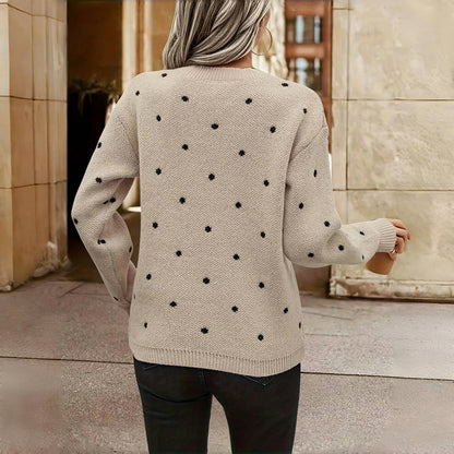 Noella | Polka Dot Knit Sweater
