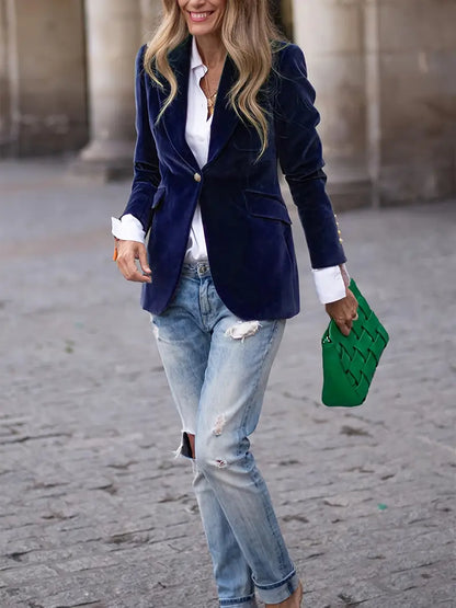 Isla | Sophisticated Velvet Blazer
