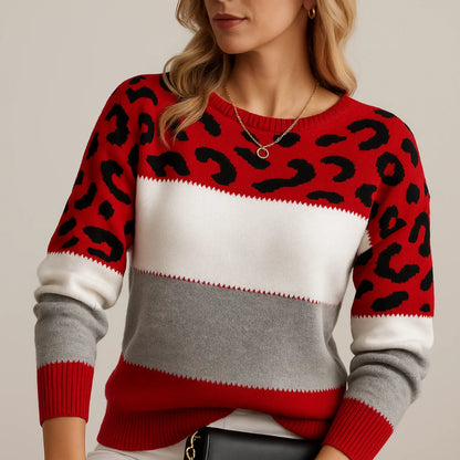 Elvira | Casual Leopard Print Sweater