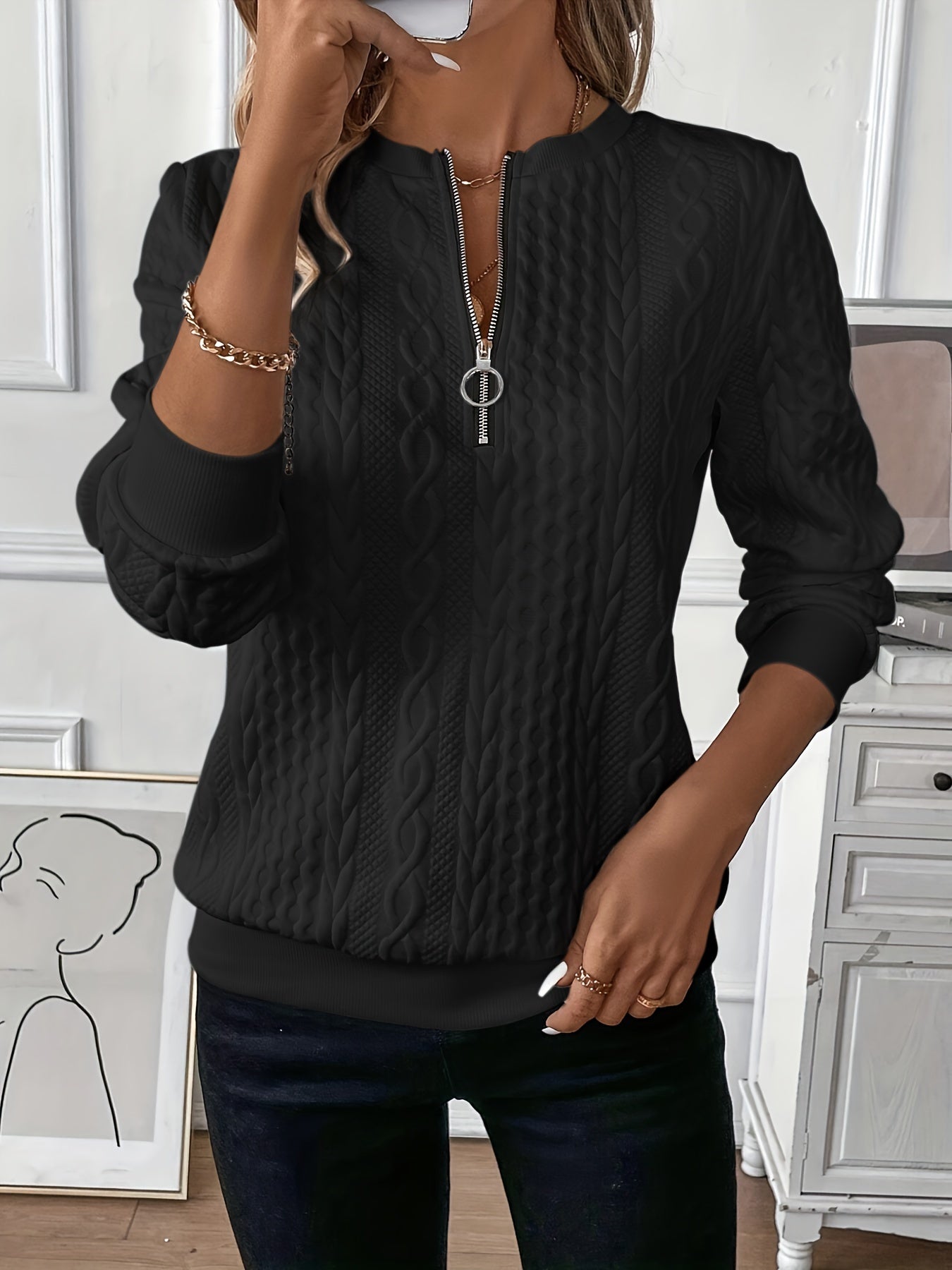 Sylvie | Zip-up jumper for casual comfort