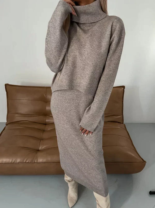 Therese | Chic dress paired with matching turtleneck