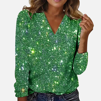 Jamie | Diamond V-Neck Blouse