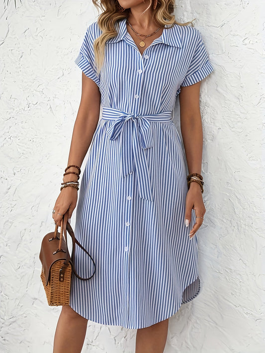 Delphine | Chic Striped Dress