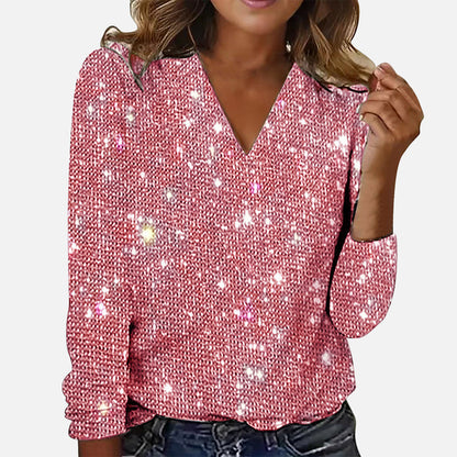 Jamie | Diamond V-Neck Blouse