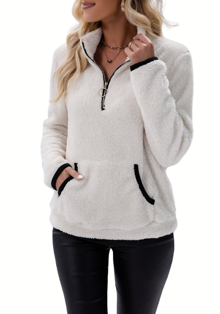 Rosely | Cozy Half-Zip Borg Fleece Pullover
