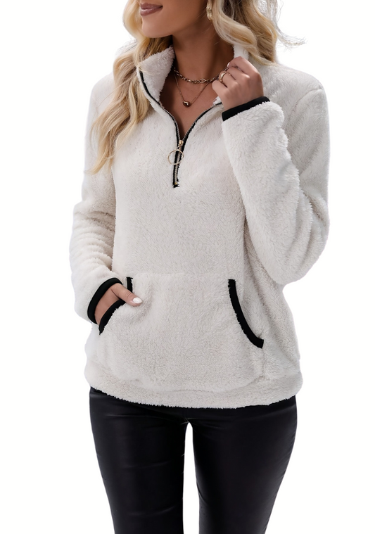 Rosely | Cozy Half-Zip Borg Fleece Pullover