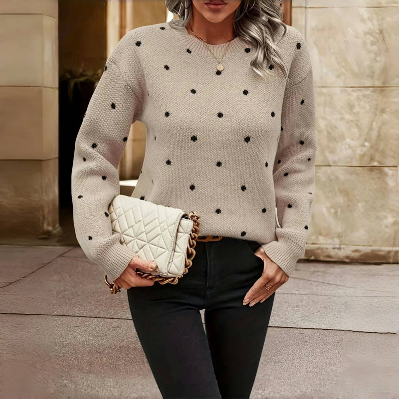Noella | Polka Dot Knit Sweater