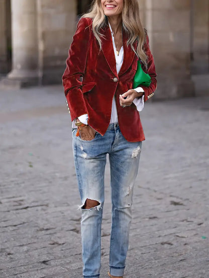 Isla | Sophisticated Velvet Blazer
