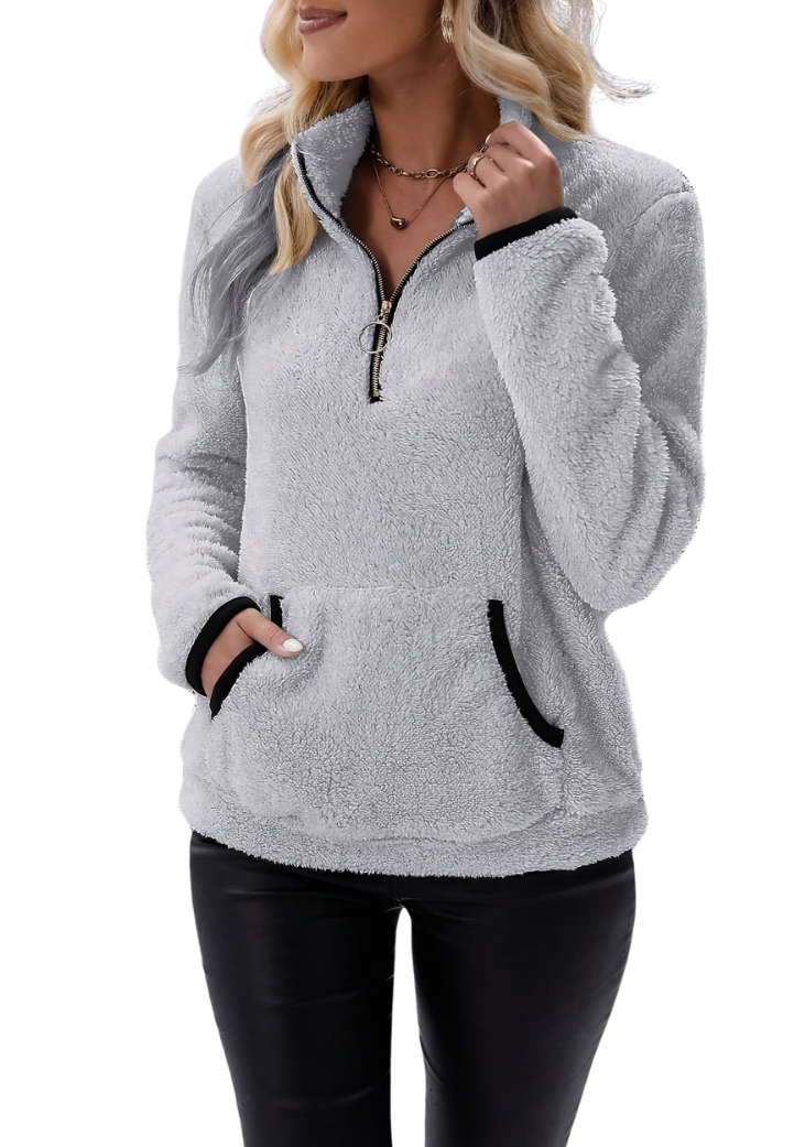 Rosely | Cozy Half-Zip Borg Fleece Pullover