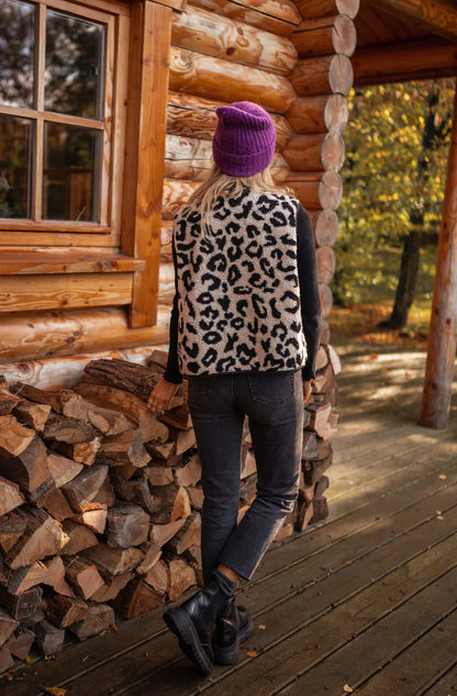 Leana Leopard Print Vest