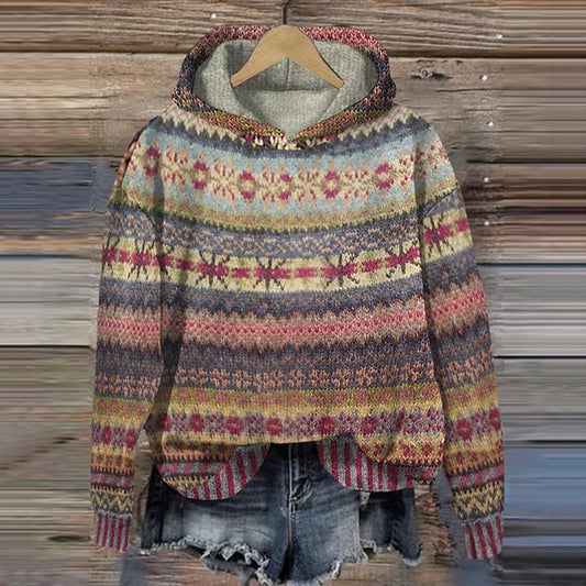 Uvelia | Vintage-Inspired Ethnic Hoodie